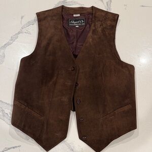 Vintage Brown Suede Vest